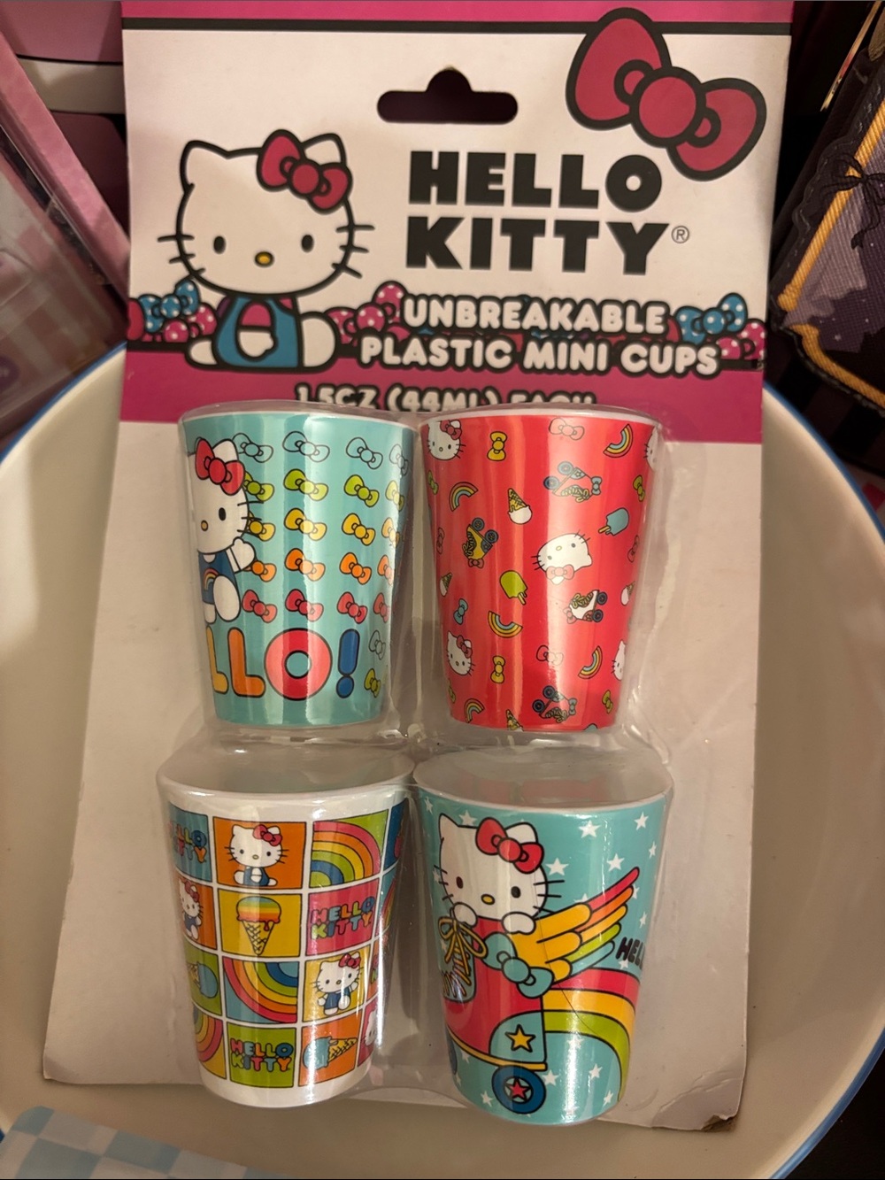 Hello Kitty Unbreakable Plastic Mini Cups